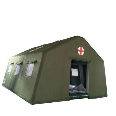 Inflatable Outdoor Fire Rescue Command Rainproof Thickened PVC Tent Custom Military Green 4 * 5 * 3.2m
