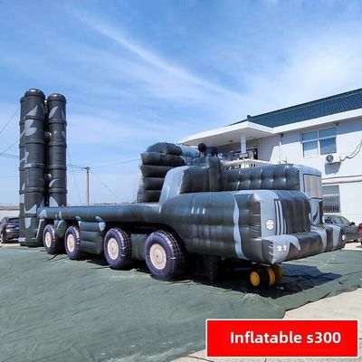 फील्ड सैन्य प्रशिक्षण सिमुलेशन Inflatable False Target Outdoor Simulation Exercise Camouflage Model S300 मिसाइल वाहन Inflatable Dual Form March + Launch 1:1 अनुकूलित क्लिप मेष
